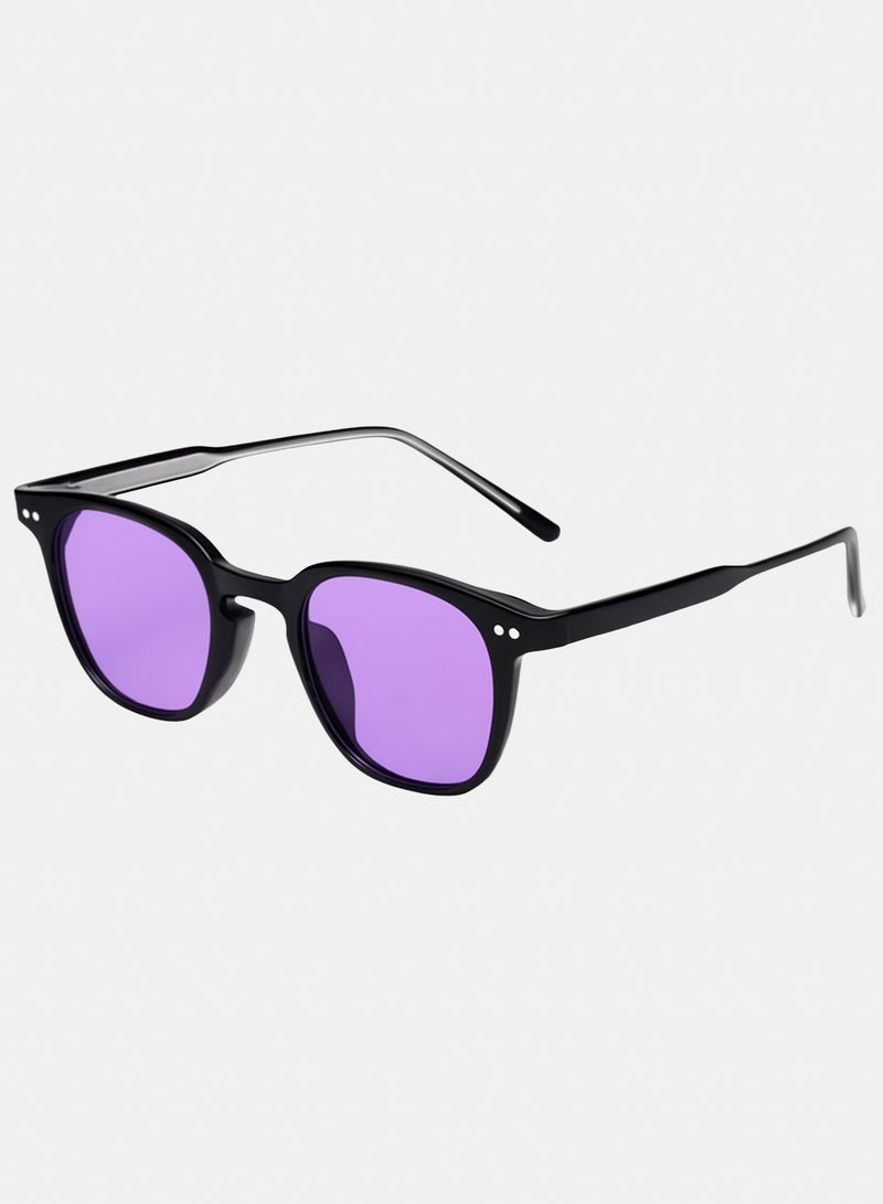 Flare Purple Full Rim Rectangle Sunglasses